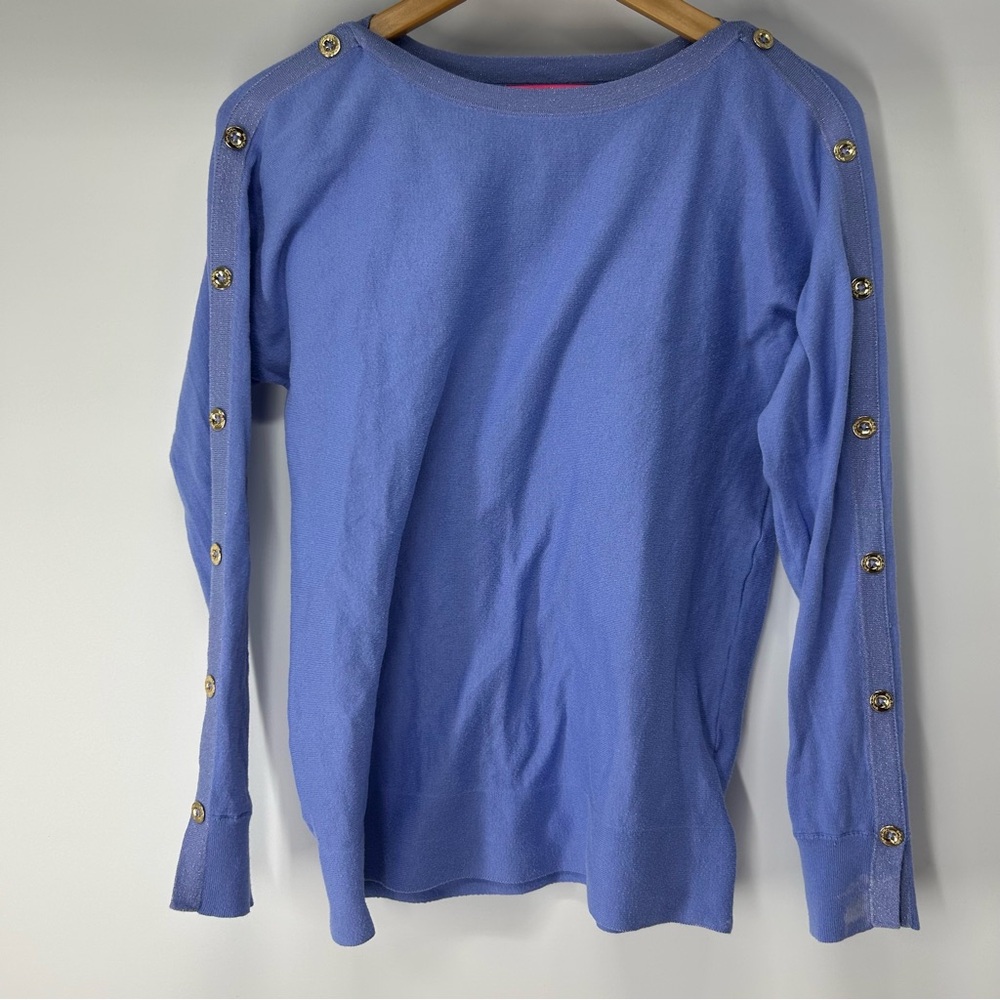 Lilly Pulitzer Blue Top with Silver Highlights
